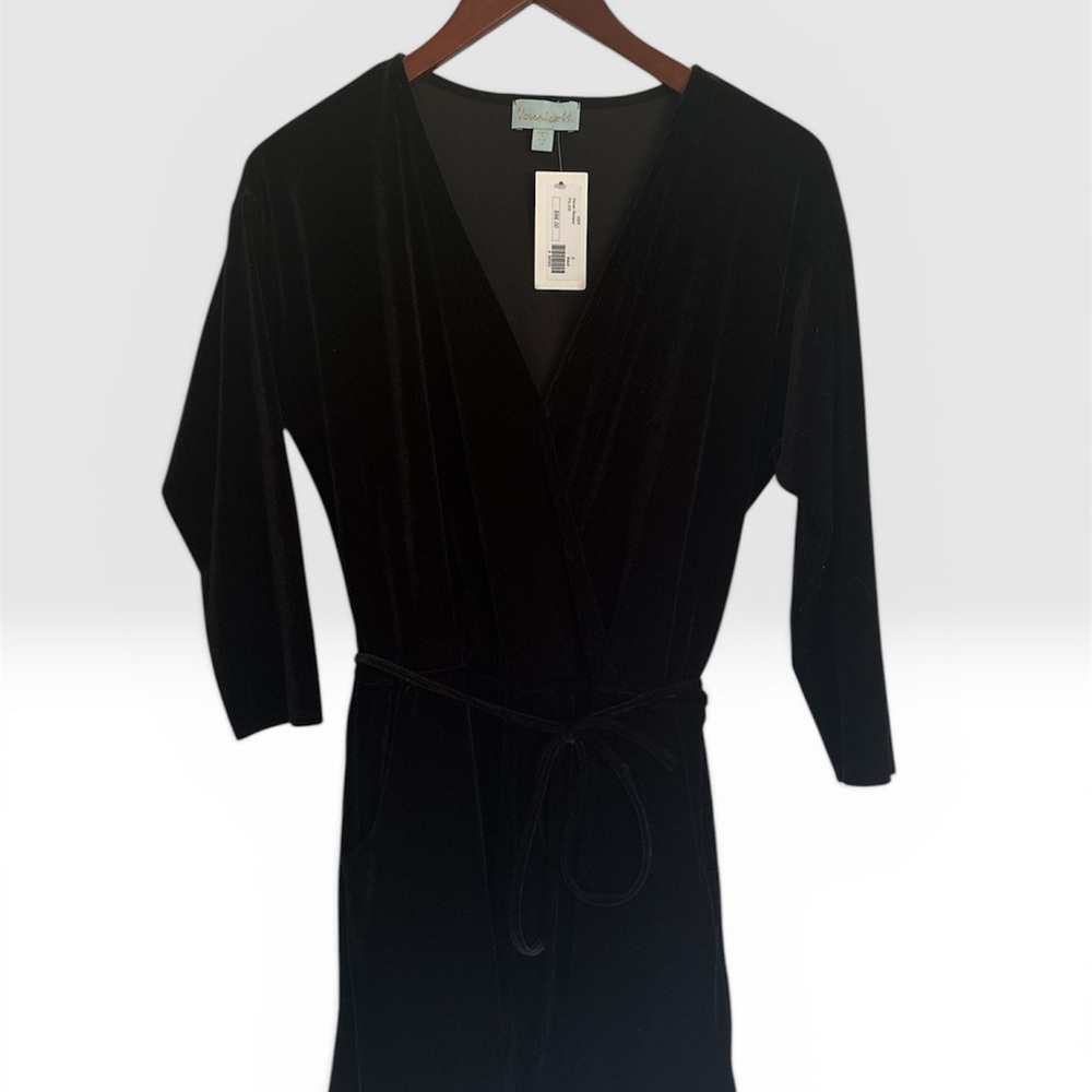 Veronica M Black Velour Romper